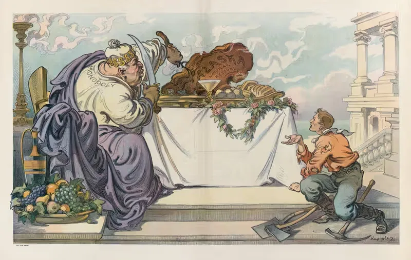 Dives and Lazarus by Udo Keppler, 1910 — digital art print download