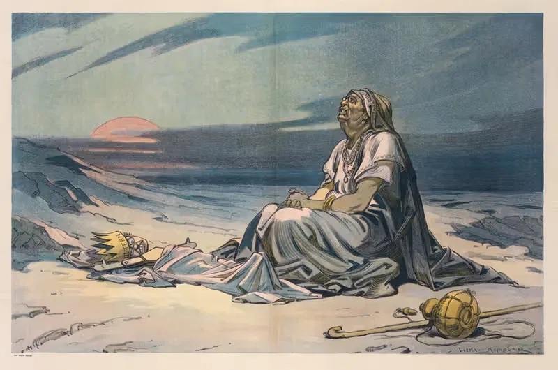 Hagar and Ishmael in the desert — Udo Keppler