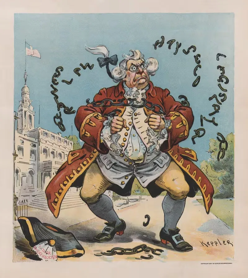Let boss Platt beware by Udo Keppler, 1897 — digital art print download