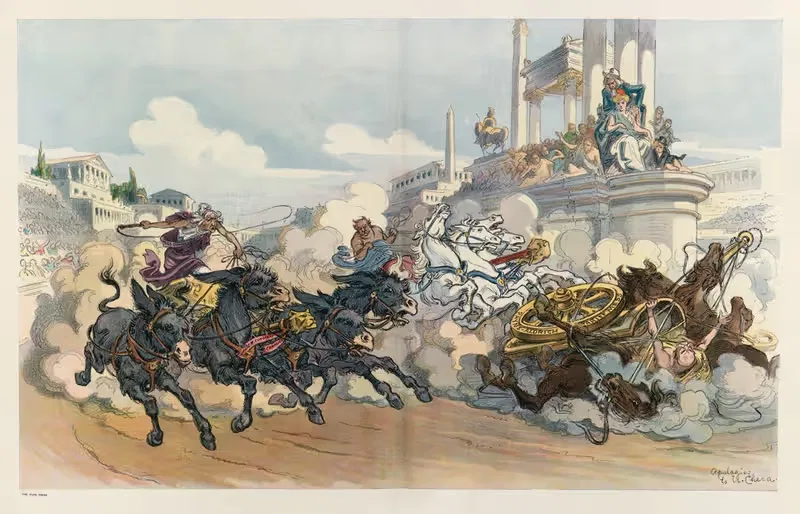 Гонка на колесницах by Удо Кепплер, 1910 — digital art print download