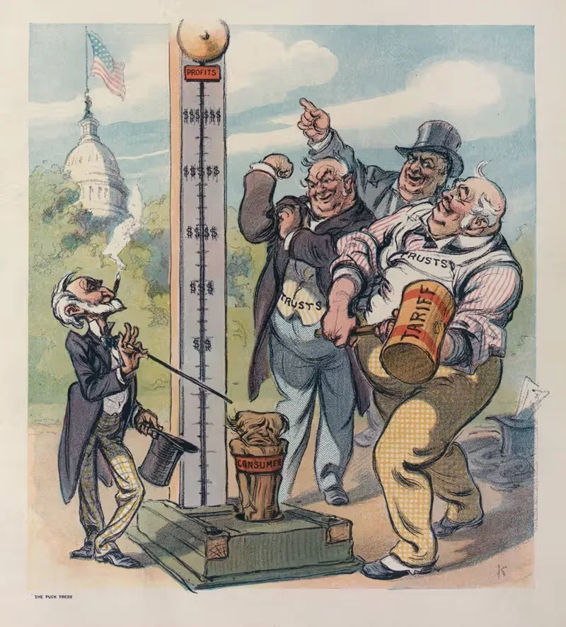 Try your strength, gents! by Udo Keppler, 1909 — digital art print download