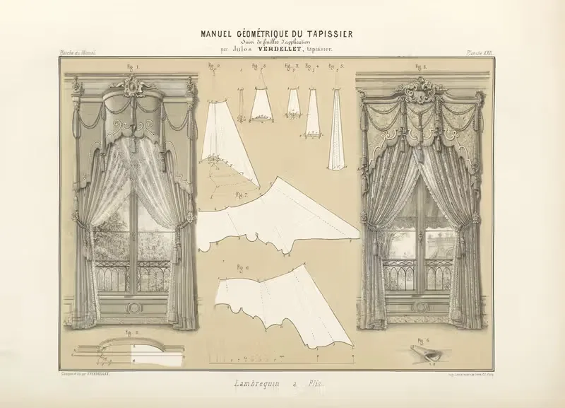 Lambrequin à plis. — Jules Verdellet