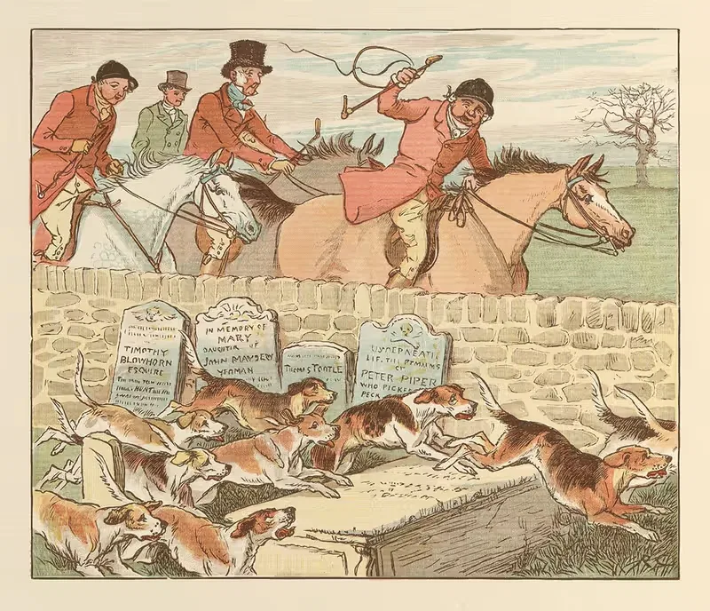 The Fox jumps over the Parson's gate Pl.4 — Randolph Caldecott