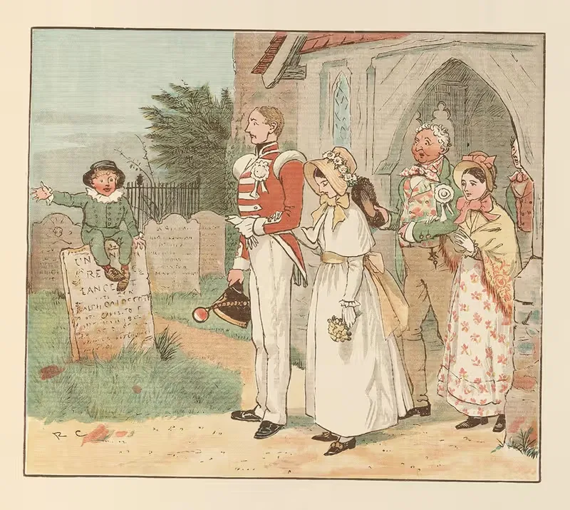 The Fox jumps over the Parson's gate Pl.5 — Randolph Caldecott