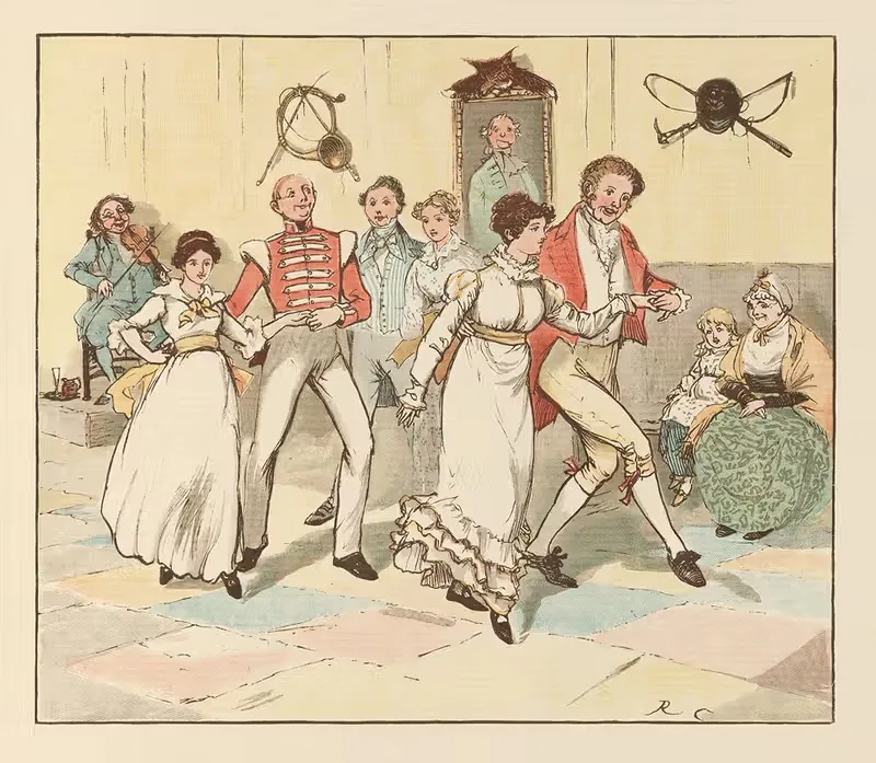The Fox jumps over the Parson's gate Pl.7 — Randolph Caldecott
