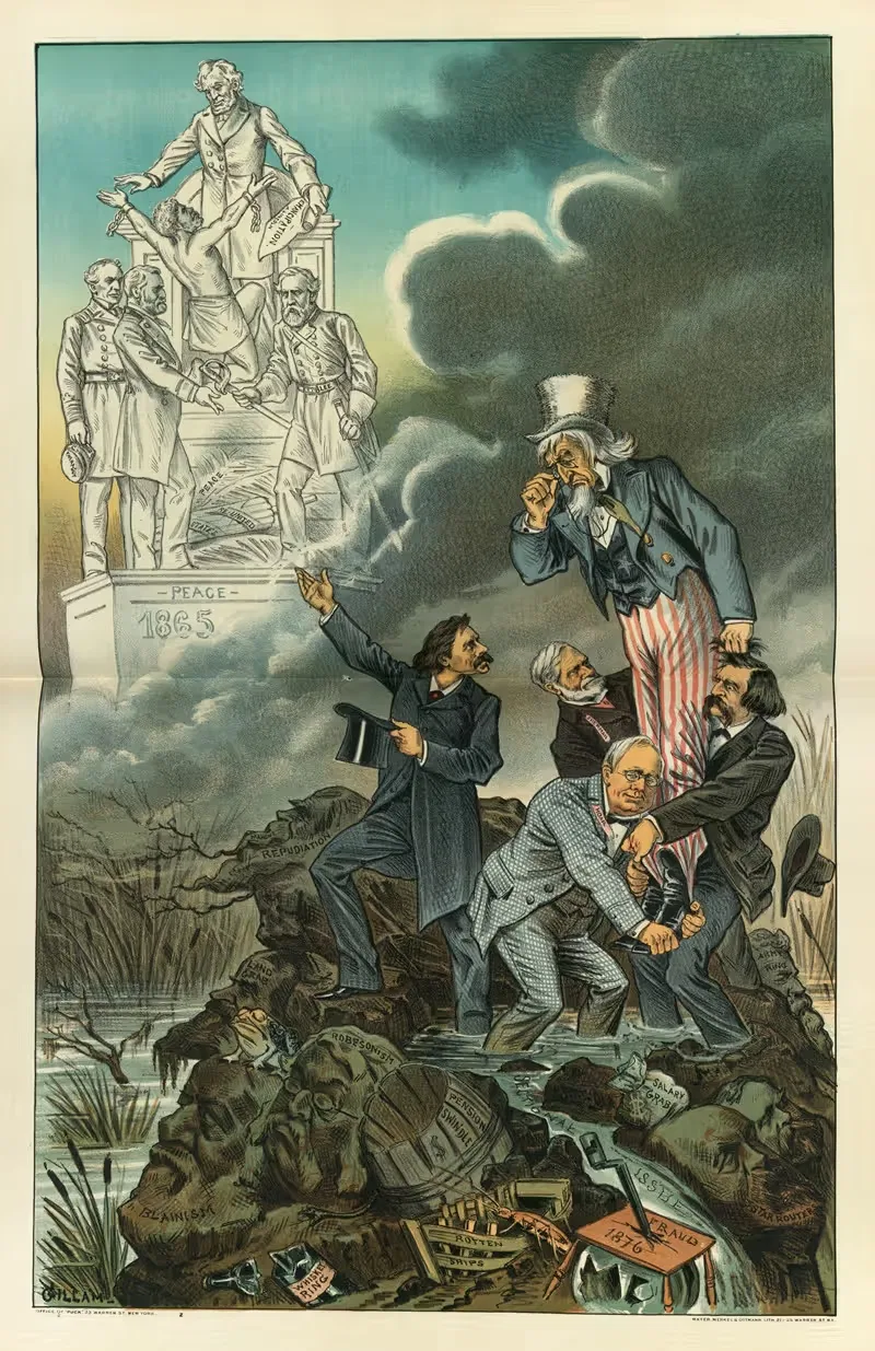 A great past and a pitiful present by Bernhard Gillam, 1885 — digital art print download
