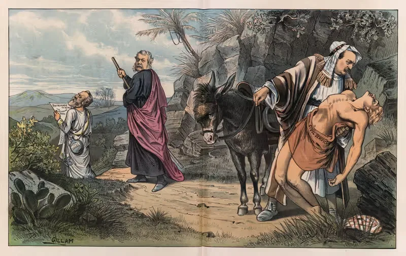 Добрый самаритянин by Бернхард Гиллам, 1885 — digital art print download