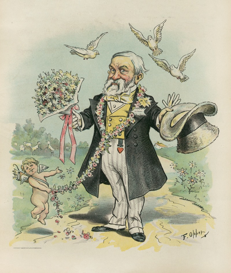 Cupid's candidate by Frederick Burr Opper, 1896 — digital art print download