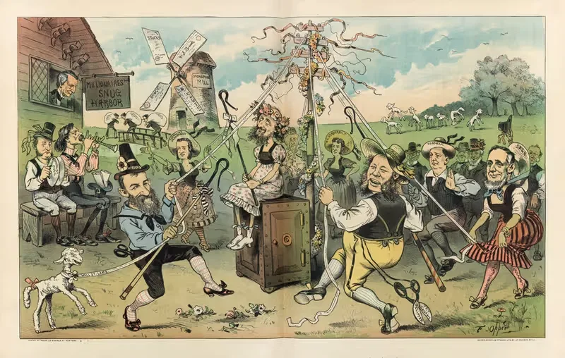 The monopolists' may-pole by Frederick Burr Opper, 1885 — digital art print download