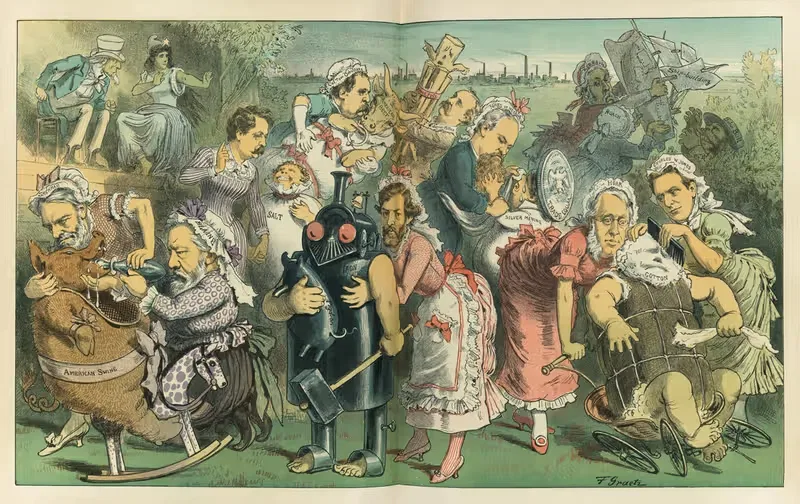 Поддержка наших начинающих отраслей by Фридрих Грец, 1883 — digital art print download