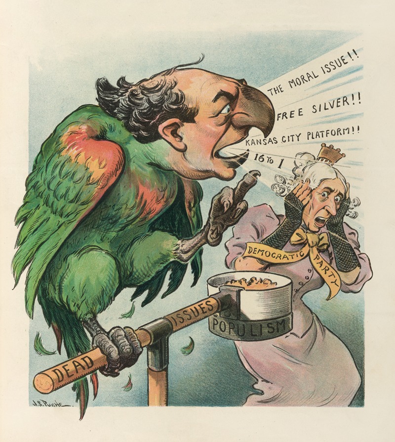 A chattering nuisance by John Samuel Pughe, 1904 — digital art print download