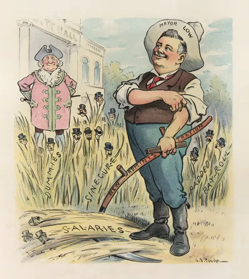 Новая коса срезает чисто by Джон Самуэль Паг, 1902 — digital art print download
