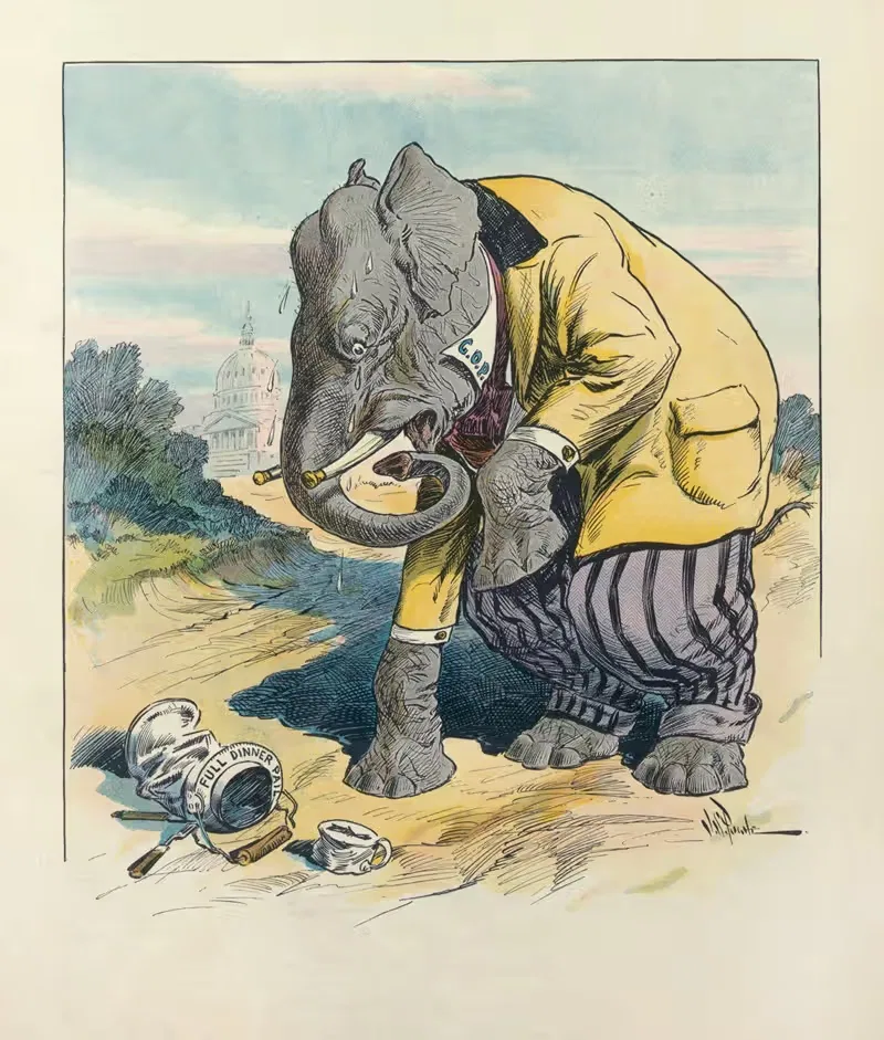 Неуклюжий слон by Джон Самуэль Паг, 1908 — digital art print download