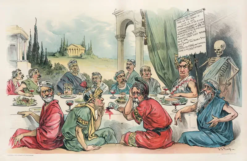 The skeleton at the feast by John Samuel Pughe, 1896 — digital art print download