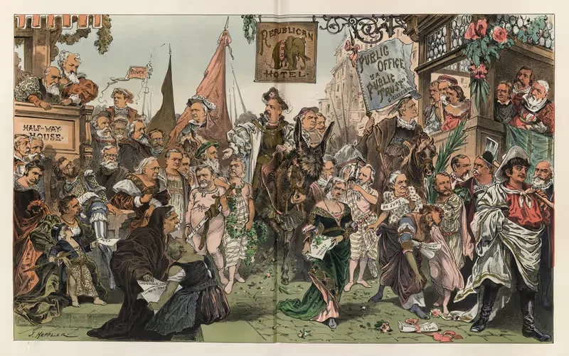 Вход Кливленда в Вашингтон – 4 марта 1885 by Джозеф Фердинанд Кепплер, 1885 — digital art print download
