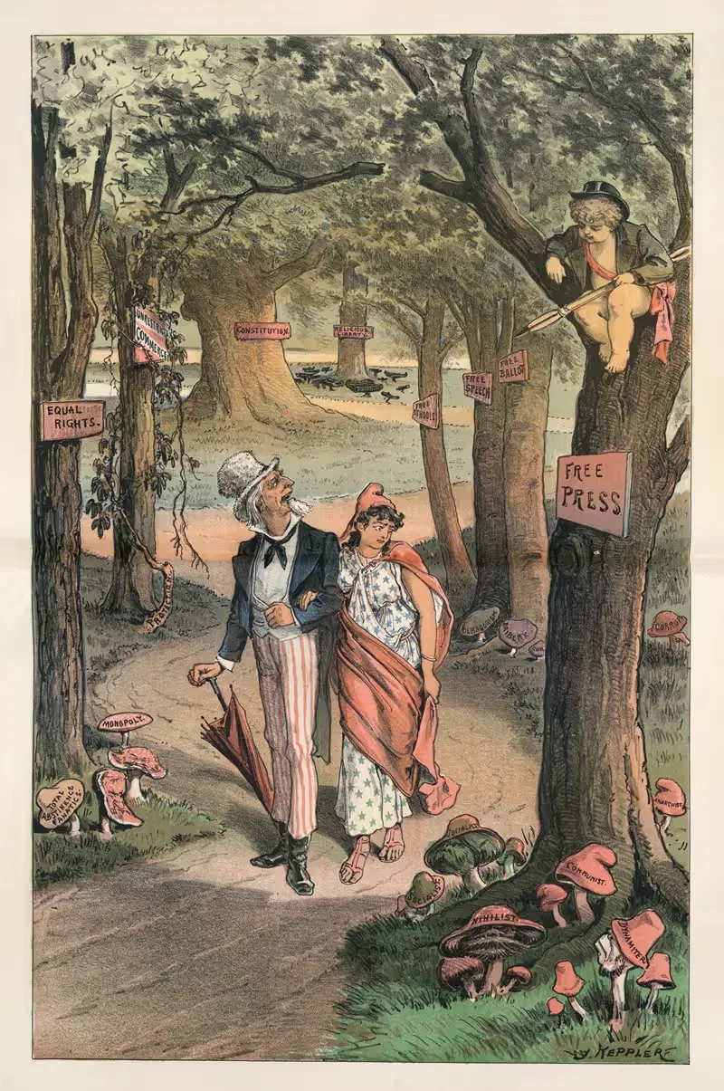 Вредные наросты на земле свободы by Джозеф Фердинанд Кепплер, 1885 — digital art print download