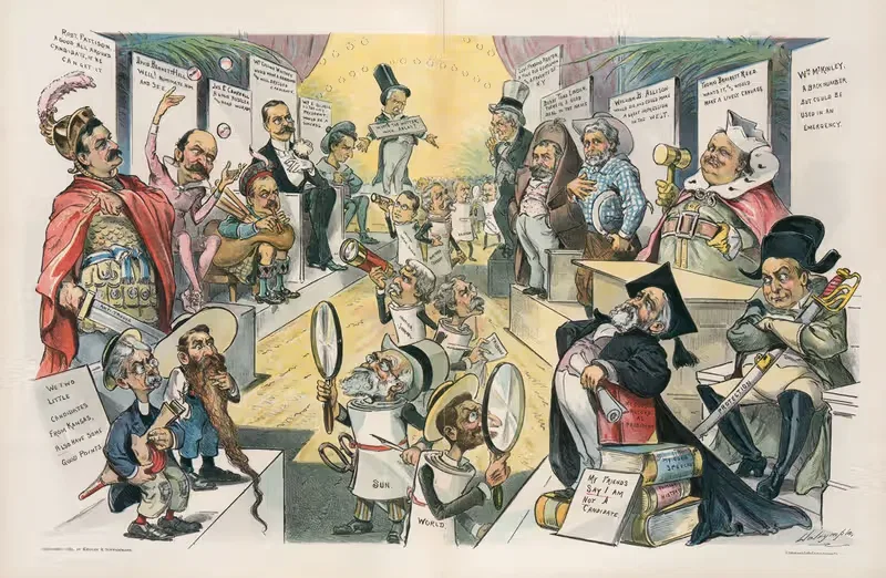 Пресс-вид" на шоу кандидатов by Луис Далримпл, 1895 — digital art print download