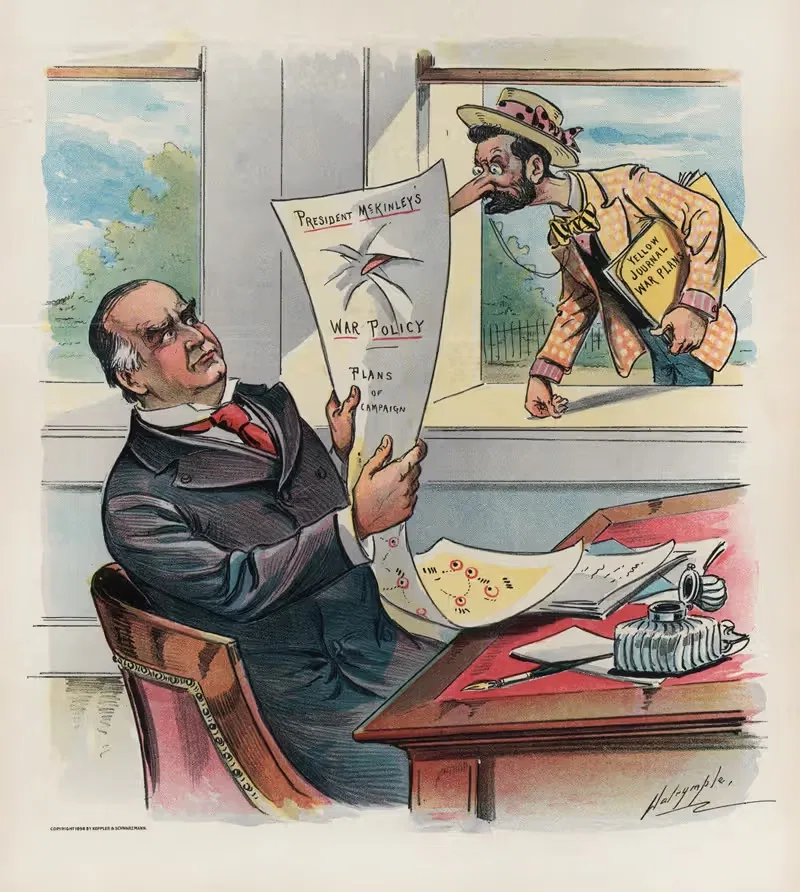 The yellow pest – putting its nose into everything — Louis Dalrymple
