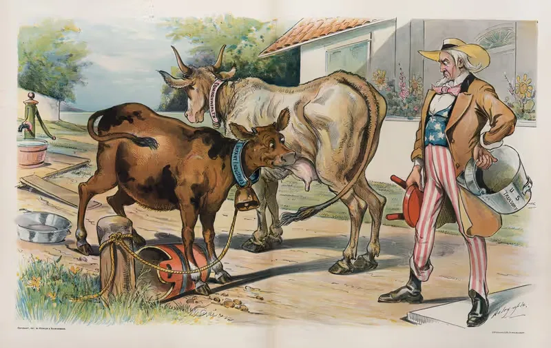 Trying his patience by Louis Dalrymple, 1897 — digital art print download