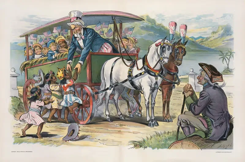 Uncle Sam's picnic by Louis Dalrymple, 1898 — digital art print download