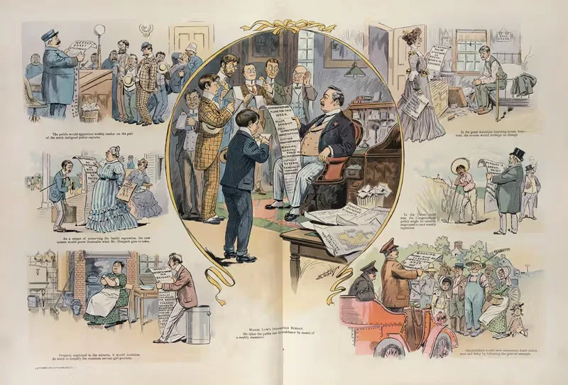 Новый план мэра Лоу и его великие возможности by Самуэль Эрхарт, 1902 — digital art print download