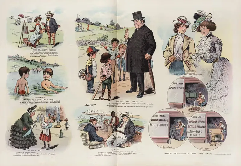 Puck's summer round-up by Samuel Ehrhart, 1901 — digital art print download