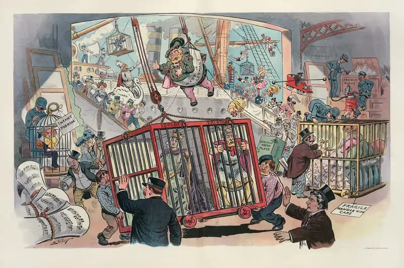 Ежегодное вторжение by Самуэль Эрхарт, 1905 — digital art print download