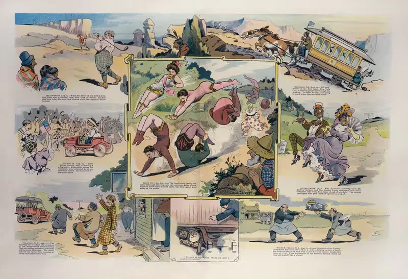 Кросс-континентальная мания by Самуэль Эрхарт, 1908 — digital art print download