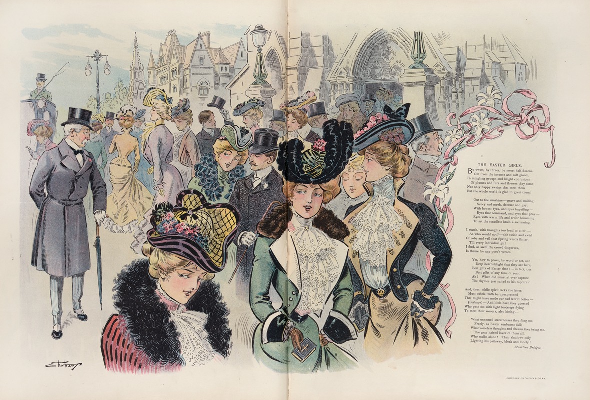 Пасхальные девушки by Самуэль Эрхарт, 1902 — digital art print download