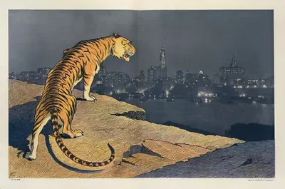 The tiger's prey by Samuel Ehrhart, 1913 — digital art print download