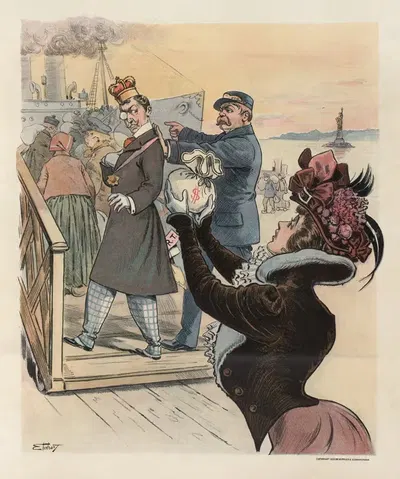 To save the American girl by Samuel Ehrhart, 1900 — digital art print download