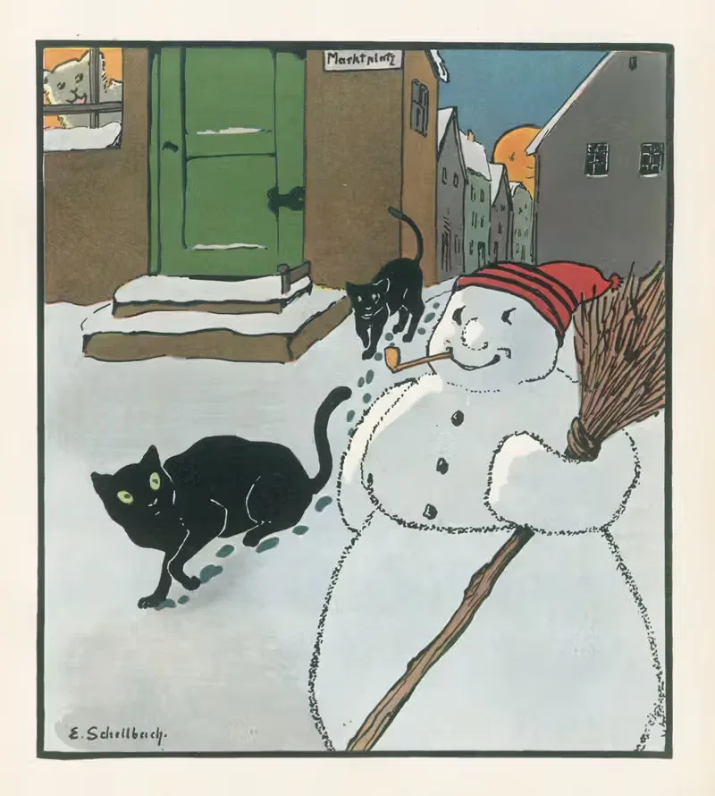 Комические совы Пл.14 by Элизабет Шеллбах, 1909 — digital art print download