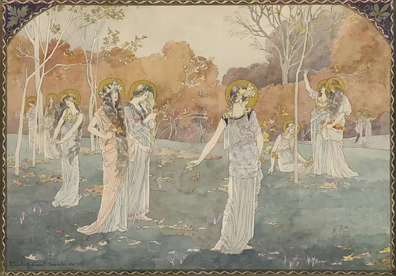Сад девственниц by Элизабет Сонрель, 1892 — digital art print download