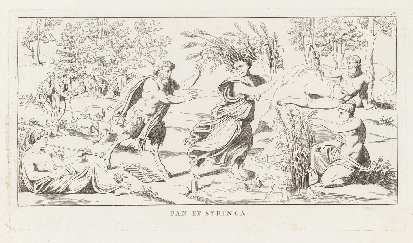 Pan et Syringa by Джулио Романо, 1825 — digital art print download