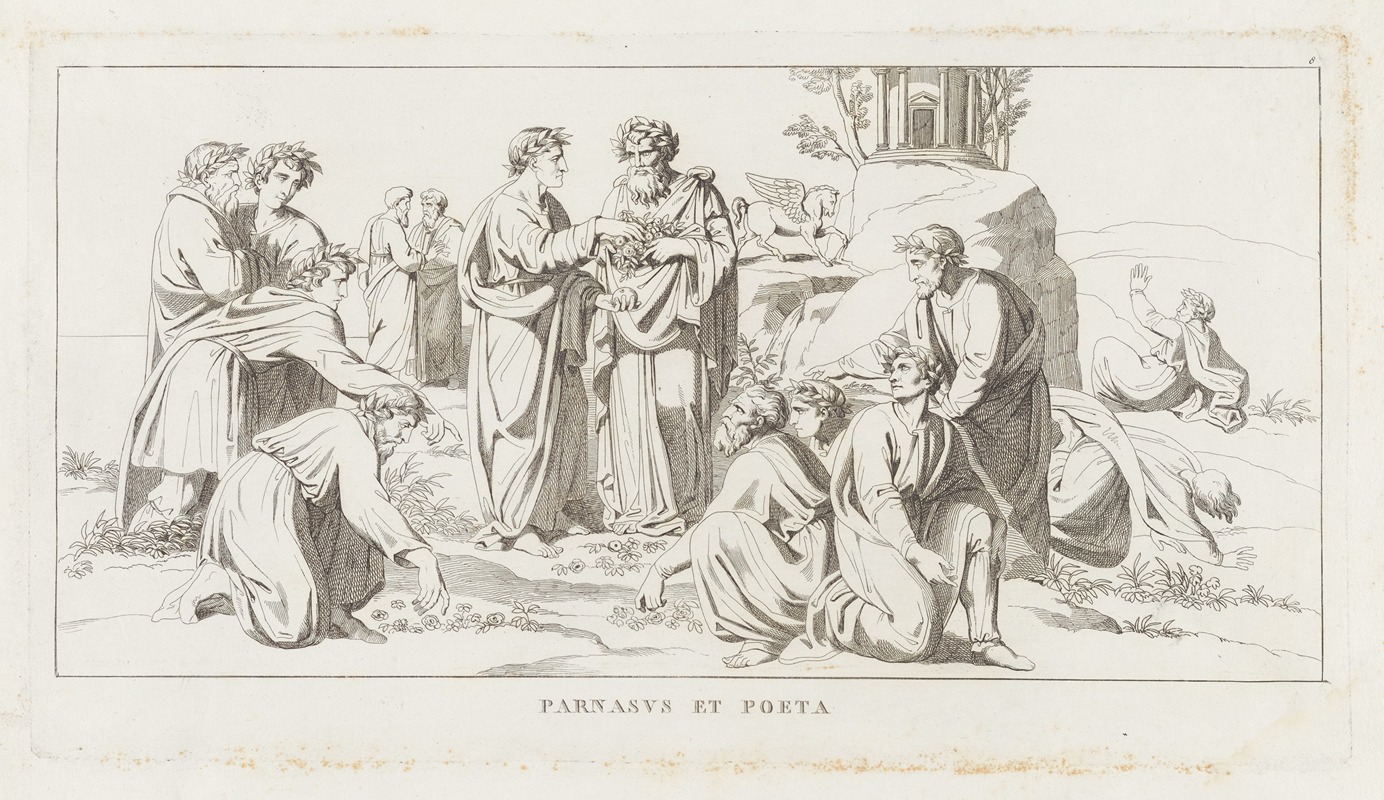 Parnasus et Poeta by Джулио Романо, 1825 — digital art print download