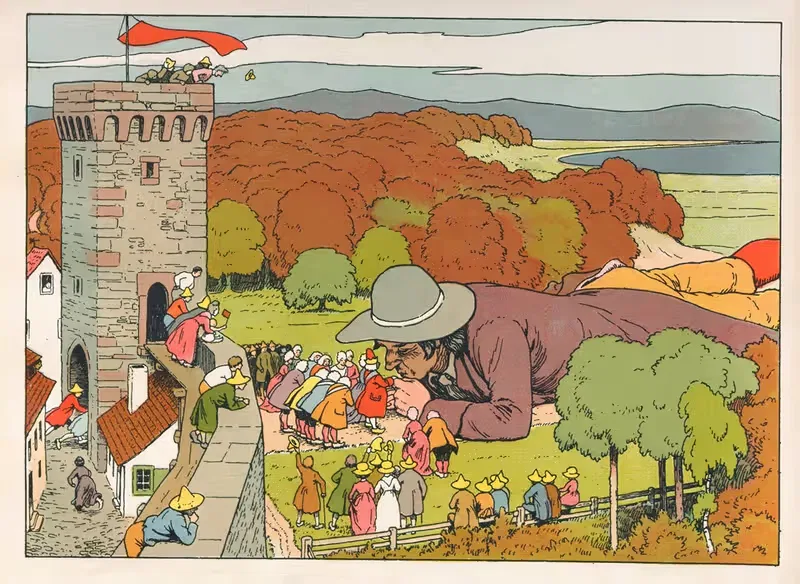 Путешествия Гулливера Pl.4 by Ганс Шрёдер, 1911 — digital art print download