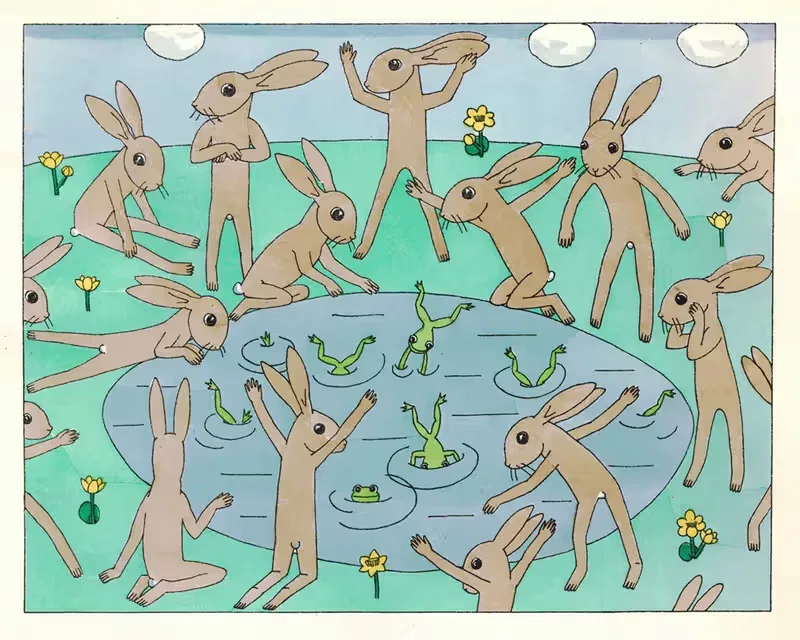 Buch der Hasengeschichten Pl.10 by Tom Seidmann-Freud, 1924 — digital art print download