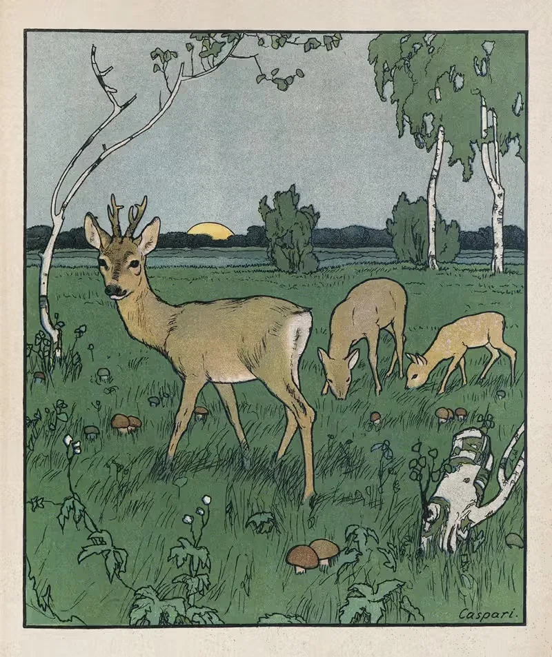 Из леса и вереска Пл.09 by Вальтер Каспари, 1909 — digital art print download