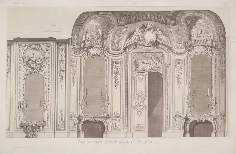 Vue du même sallon du costé des glaces — André-Charles Boulle