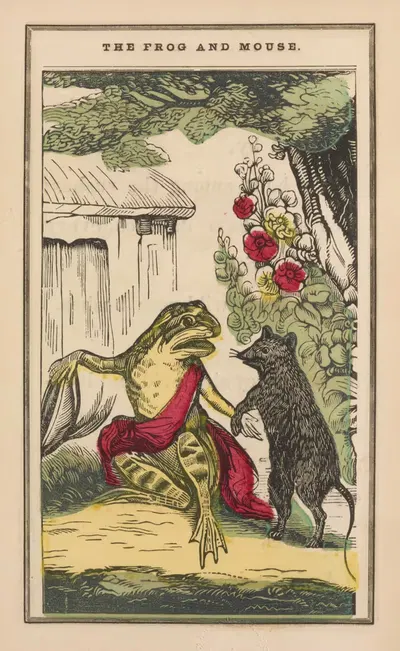 Маленькая лягушка и красивая мышь by Джон Б. Келлер, 1852 — digital art print download