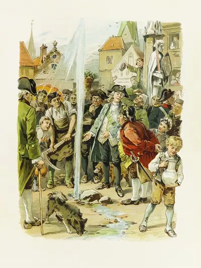 Новая сказочная книга Людвига Бехштейна Пл.7 by Людвиг Бехштейн, 1906 — digital art print download