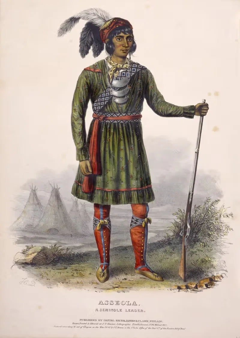 Ассеола, вождь семинолов by Чарльз Берд Кинг, 1842 — digital art print download