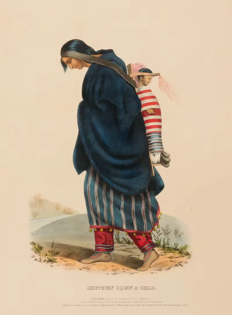 Чиппавайская женщина и ребенок 2 by Чарльз Берд Кинг, 1838 — digital art print download