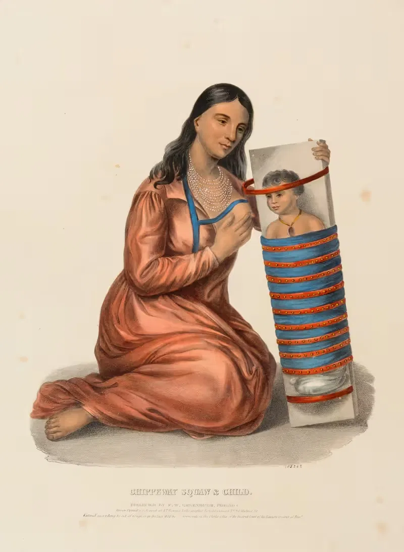 Чиппевайская женщина и ребенок by Чарльз Берд Кинг, 1838 — digital art print download
