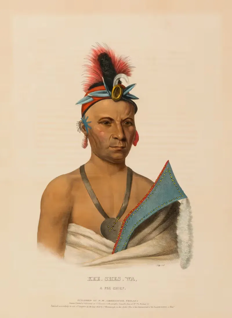 Ки-Шес-Уа, вождь лисиц by Чарльз Берд Кинг, 1838 — digital art print download