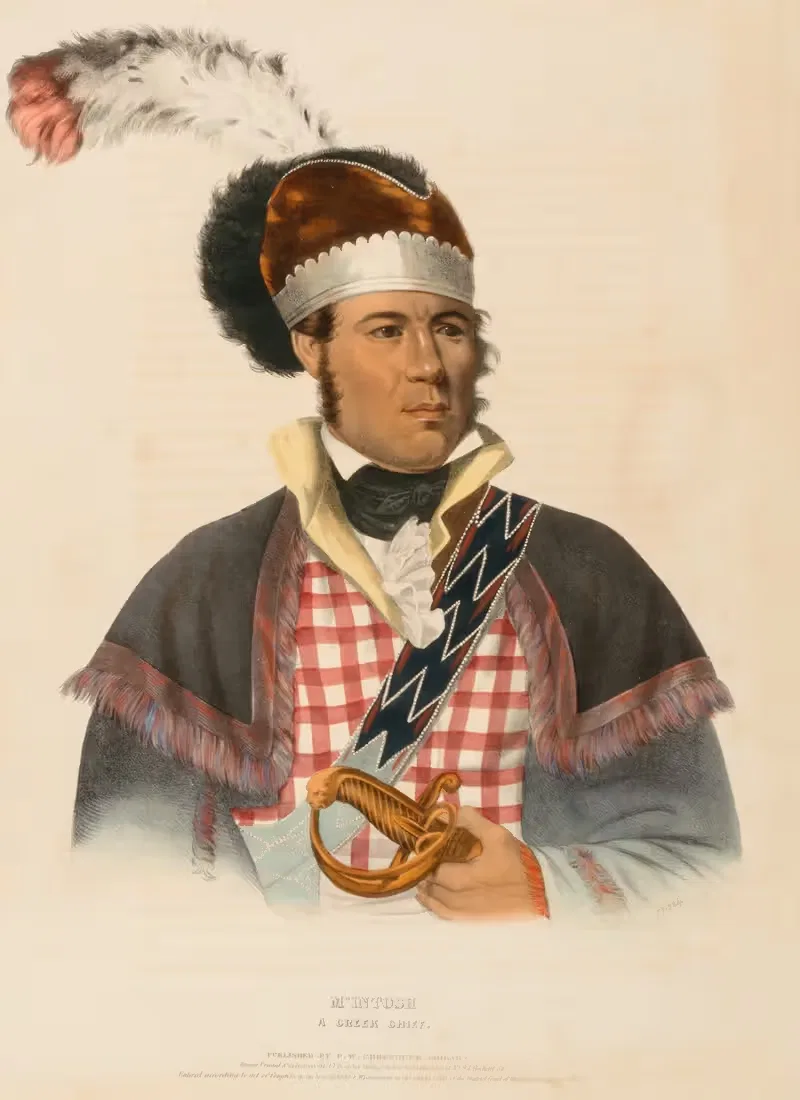 M’Intosh. A Creek Chief by Charles Bird King, 1838 — digital art print download
