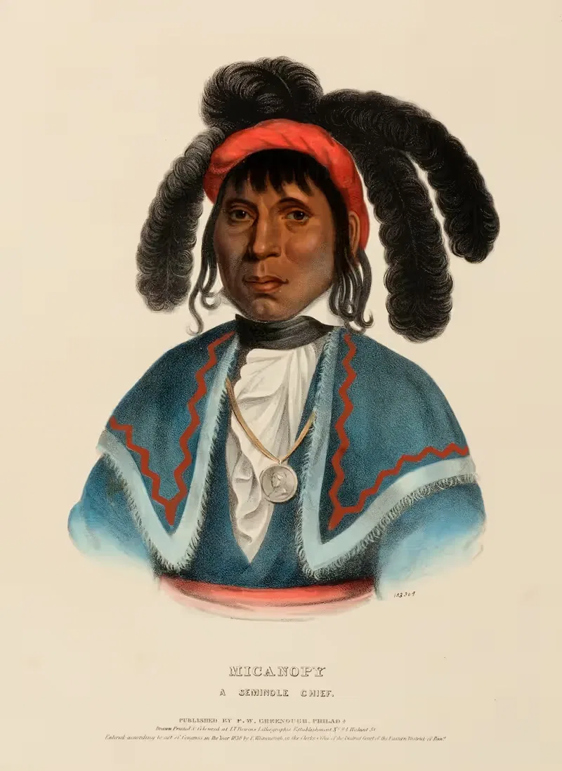 Миканопи. Вождь семинолов by Чарльз Берд Кинг, 1838 — digital art print download