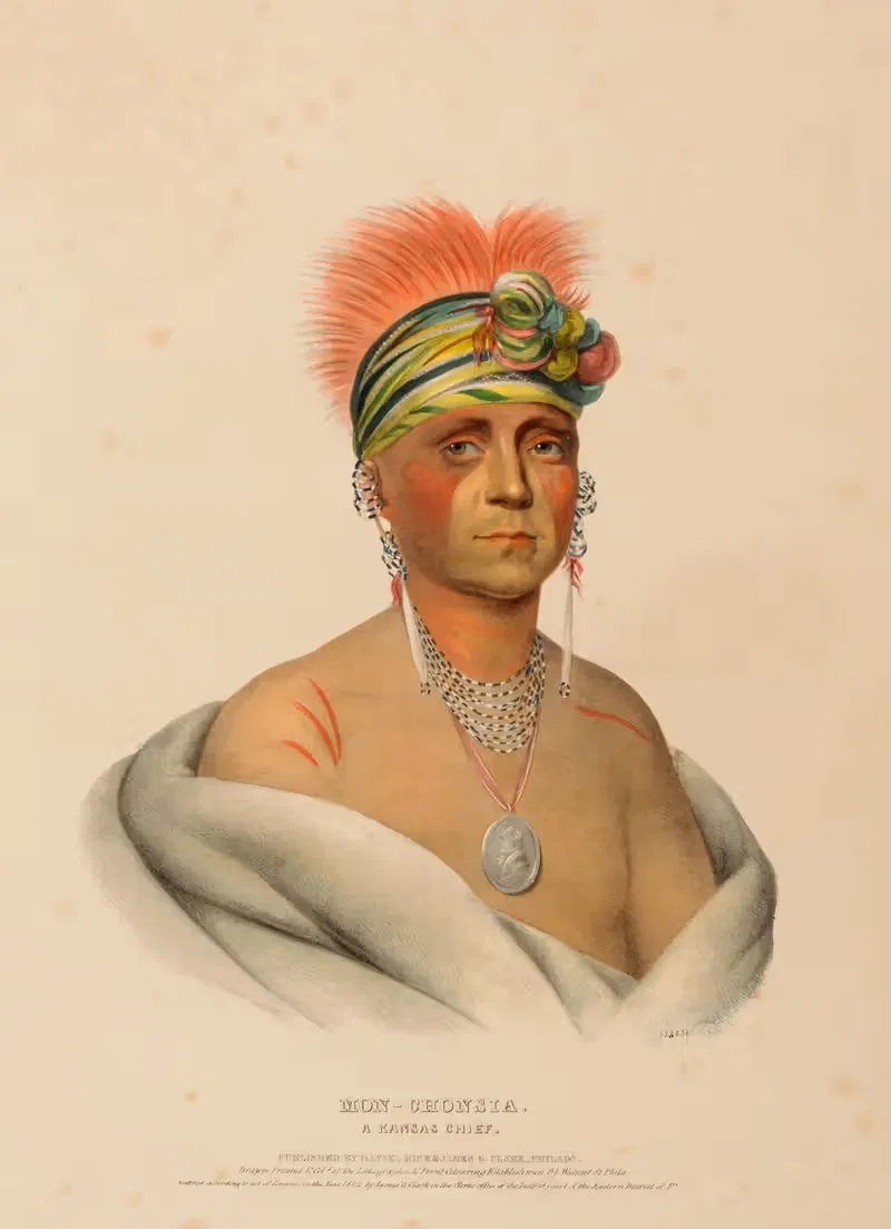 Мон-Шонсия. Вождь Канзаса by Чарльз Берд Кинг, 1842 — digital art print download