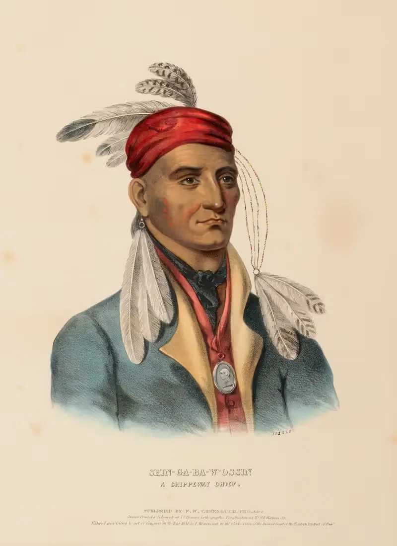 Шин-Га-Ба-Уссин. Вождь Чиппевай by Чарльз Берд Кинг, 1838 — digital art print download