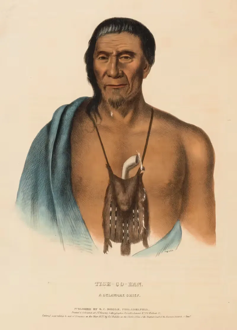 Тиш-Ко-Хан. Вождь делаваров by Чарльз Берд Кинг, 1837 — digital art print download